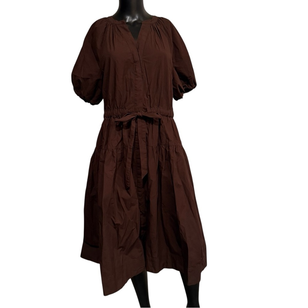 Elegant Brown Midi Dress for Women